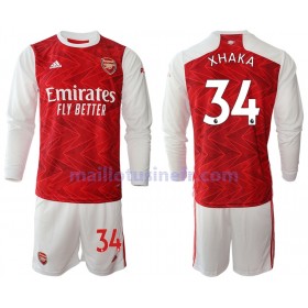 Maillot de Foot Arsenal Granit Xhaka 34 Domicile 2020-21 Manches Longues - Enfant